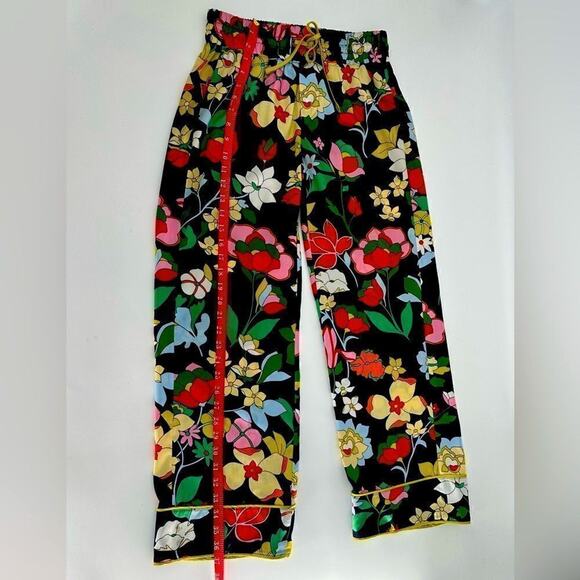 Woman’s kate spade new york XXS Flower Bed Twill Pants Flower Patterns Wide Leg - Picture 12 of 14